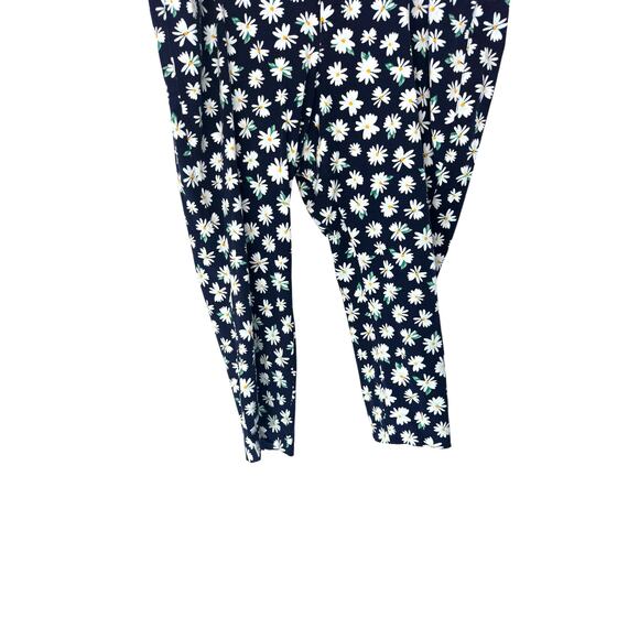 Old Navy Blue Floral Print Plus Career Office Work Business Pixie Pants Size 20 - Picture 6 of 13